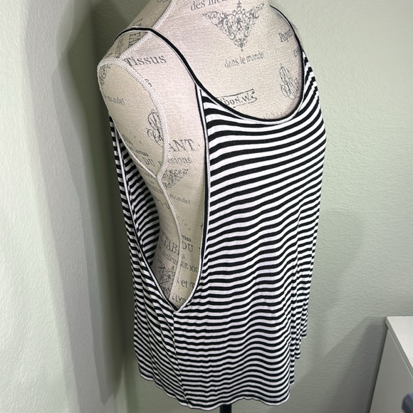 Cecico Black & White Striped Open Side Tank - Picture 2 of 5